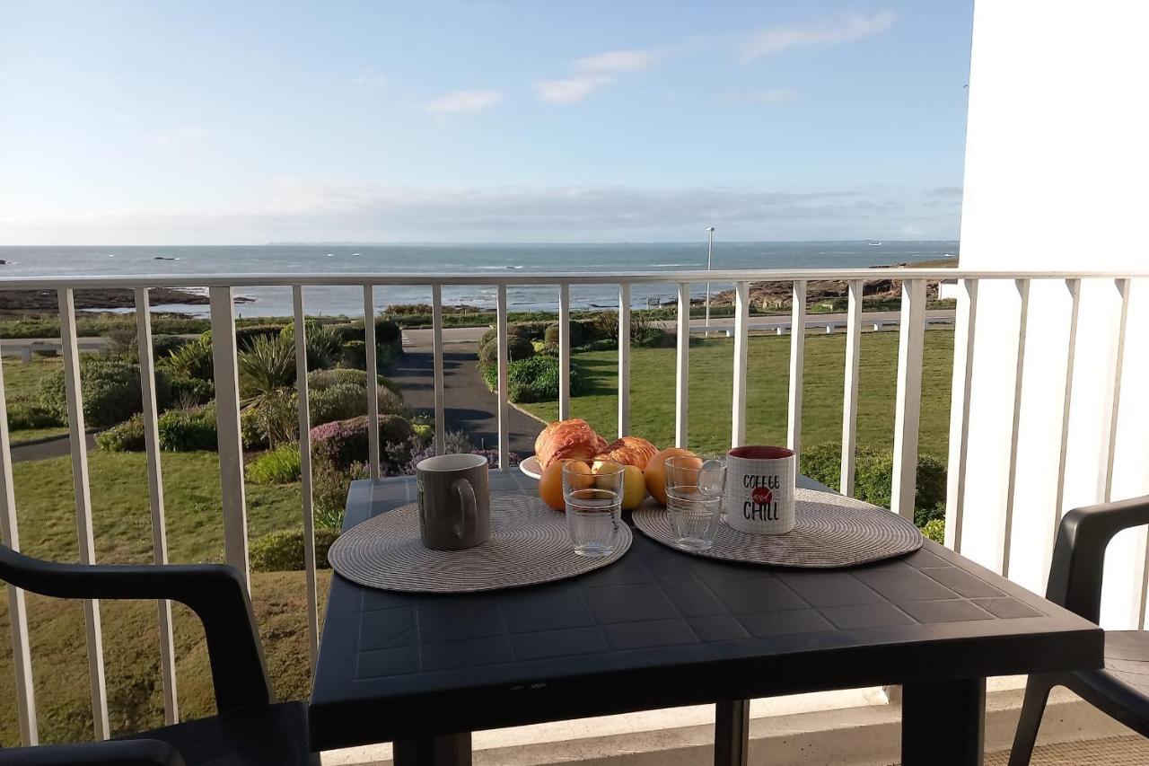 Grand Studio Vue Mer Dans Residence Des 3 Iles Pres De La Thalasso Quiberon Exterior foto